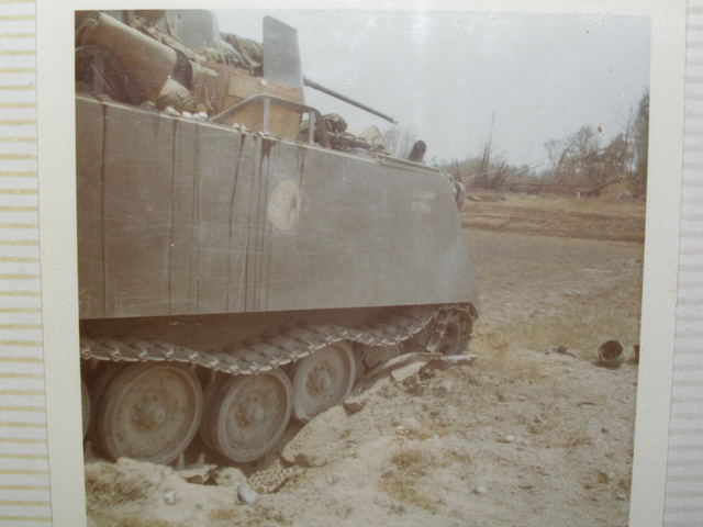 My track 1-1 after hitting a mine -  I was the driver and was Dusted off